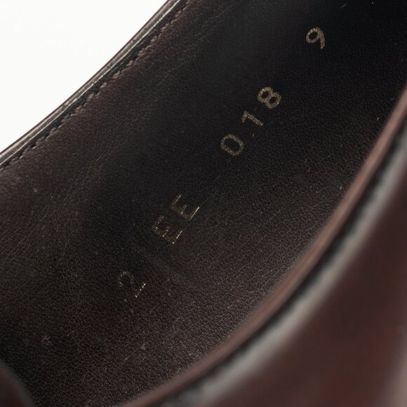 Prada Brown Spazzolato Leather Lace-Up Derbies - Picture 11 of 12